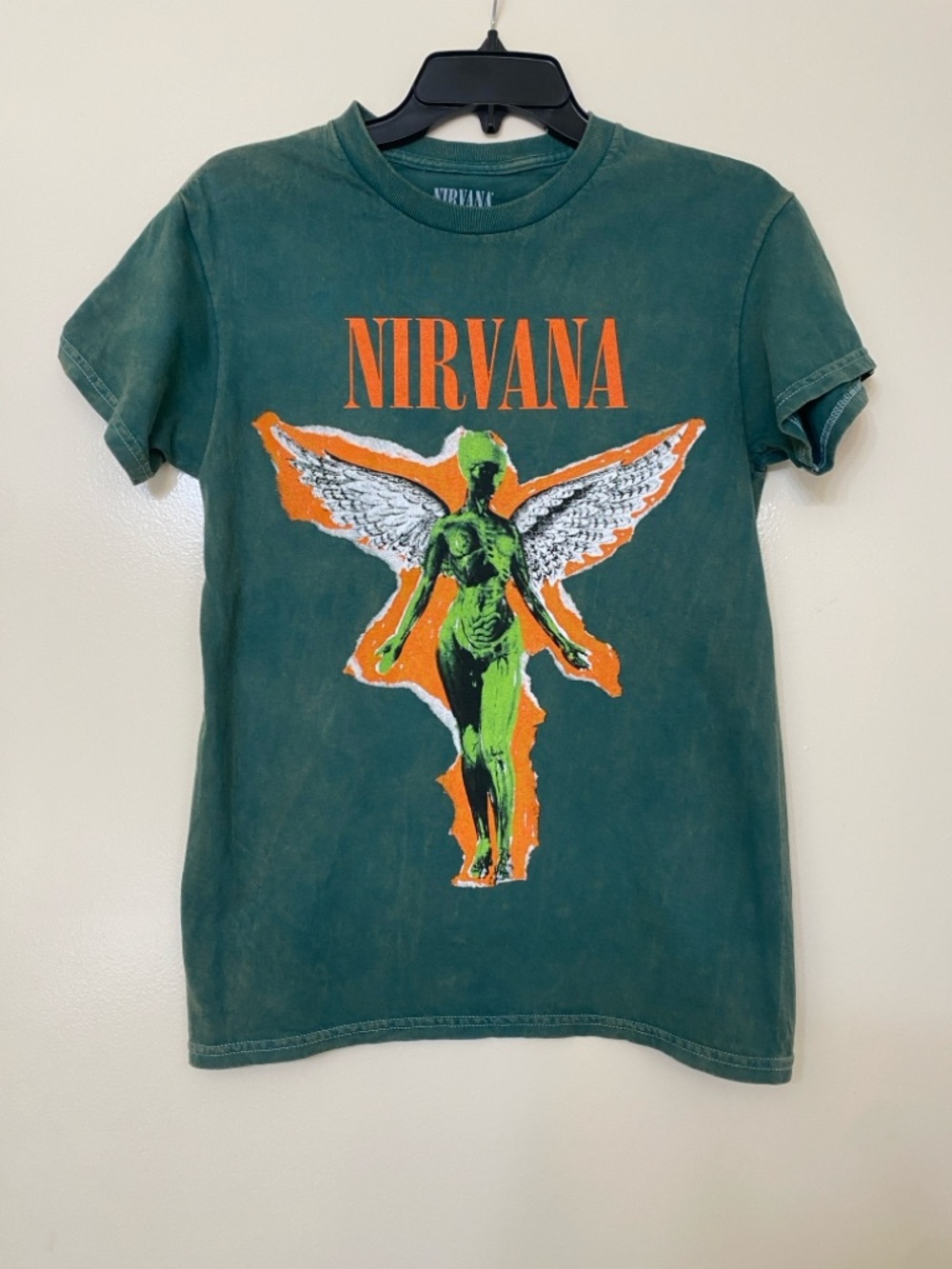 NIRVANA Green Graphic Band Tee